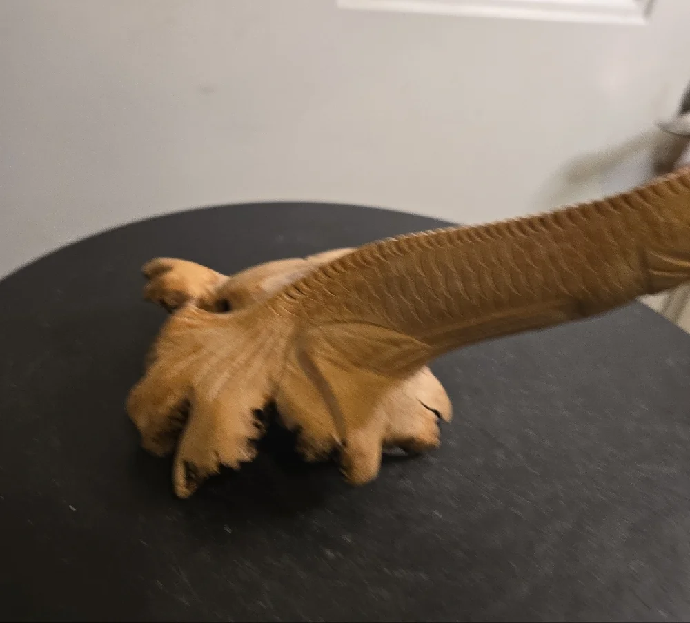 Hand Carved Wood Fish Eel Figurine Statue